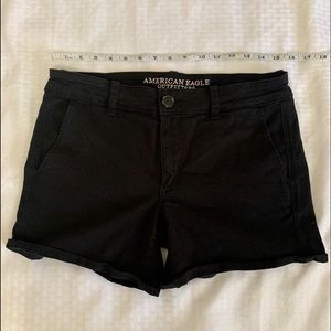 American Eagle Outfitters black stretch shorts